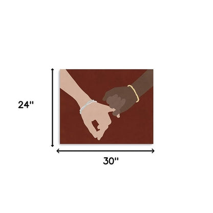 16" x 20" Pinky Swear Friendship Promise Canvas Unframed Wall Art