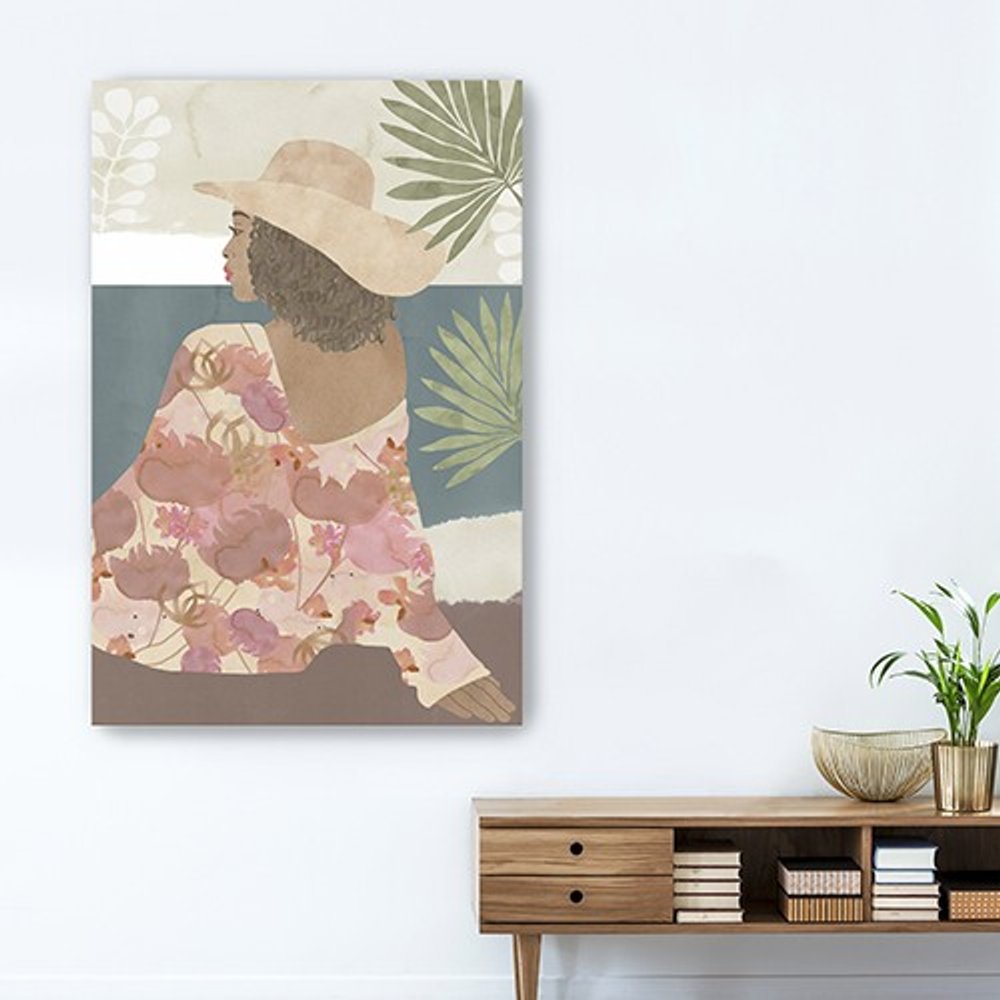 Bohemian Terracotta Lady Unframed Print Wall Art