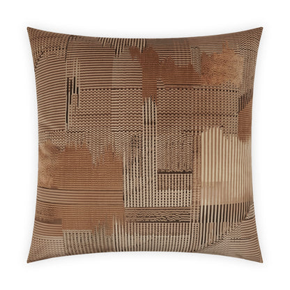 D.V. KAP HOME   24" x 24" Hurley Pillow - Brown Abstract    - 3990-B-2424