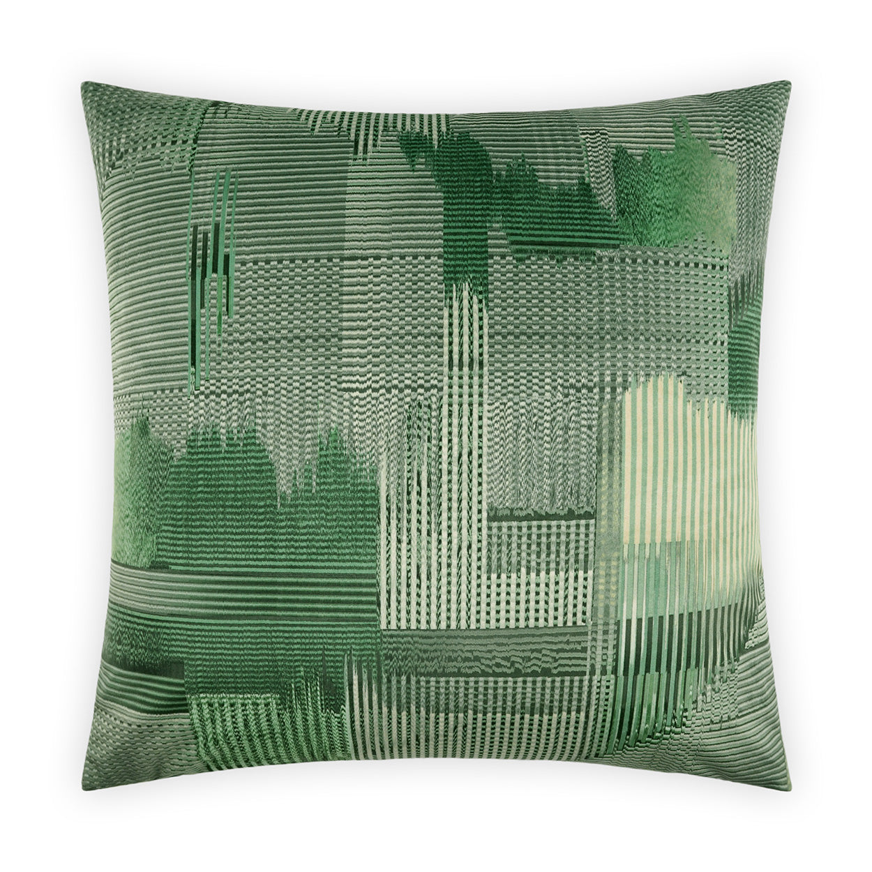 D.V. KAP HOME   24" x 24" Hurley Pillow - Green Abstract    - 3990-G-2424