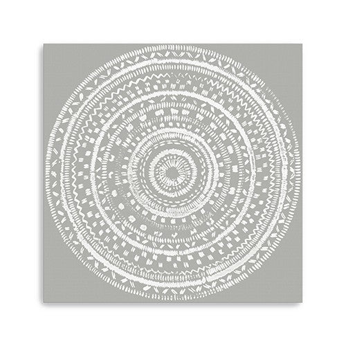 Boho White Mandala Unframed Print Wall Art