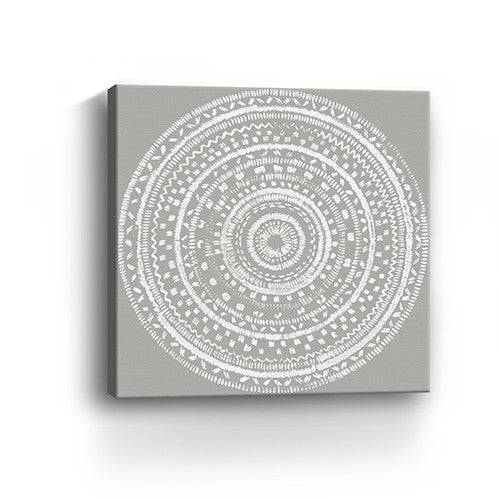 Boho White Mandala Unframed Print Wall Art