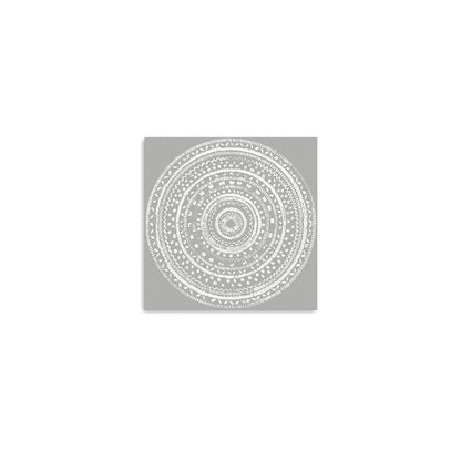 Boho White Mandala Unframed Print Wall Art