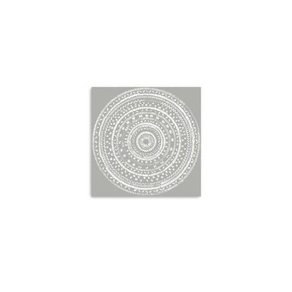 Boho White Mandala Unframed Print Wall Art