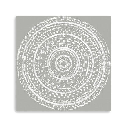 Boho White Mandala Unframed Print Wall Art