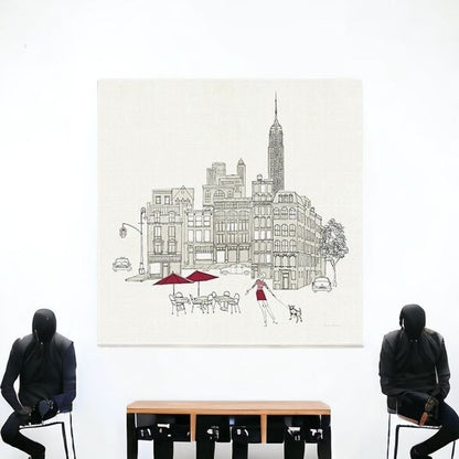 Nyc Cafline Work Unframed Print Wall Art