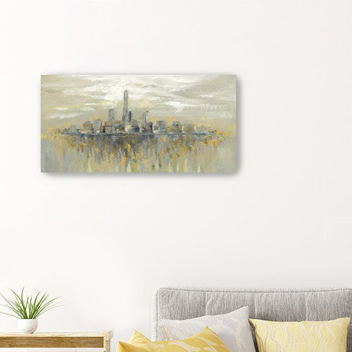 Artistic Manhattan City Skyline Unframed Print Wall Art