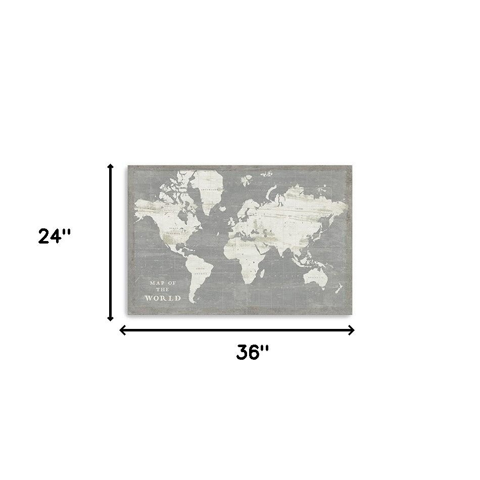 Minimalist World Map Unframed Print Wall Art