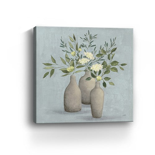 Pretty Bohemian Flowers In Ceramic Vases Unframed Print Wall Art