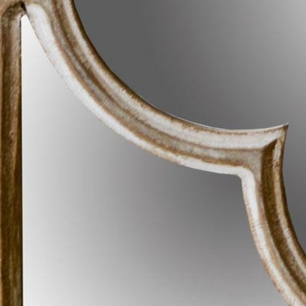 10" Natural Brown With Whitewash Square Wall Mounted Accent Mirror
