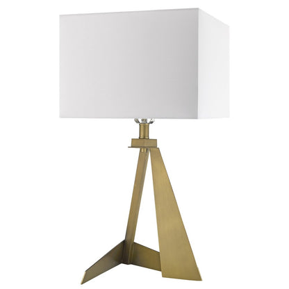 25" Brass Novelty Table Lamp With Shade