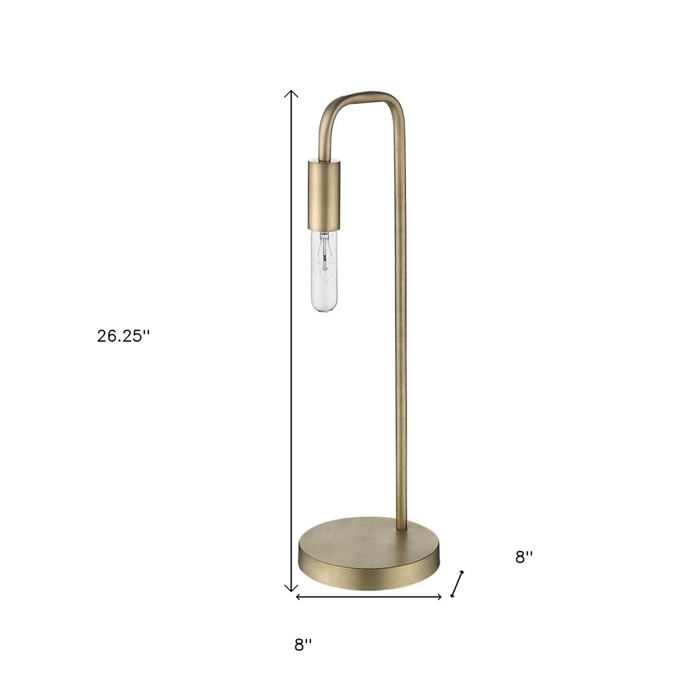 26" Brass Metal Table Lamp