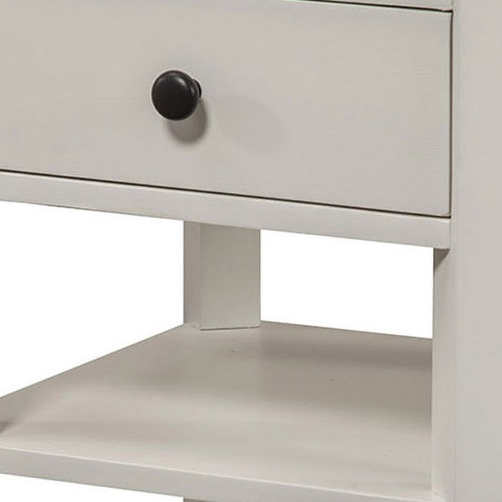 Mahogany White One Drawer Flair Nightstand