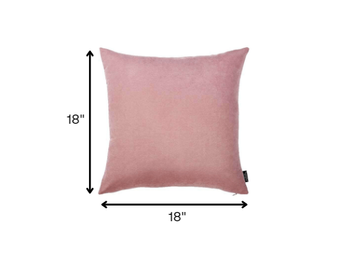 Set of 2 Pale Pink Modern Square Throw Pillows