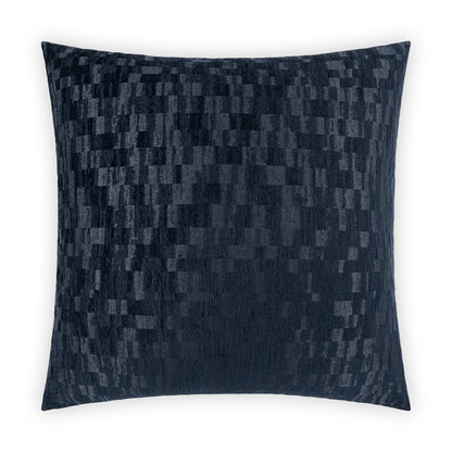 D.V. KAP HOME   24" x 24" Sector Pillow - Navy Solid, Textured    - 3994-N-2424