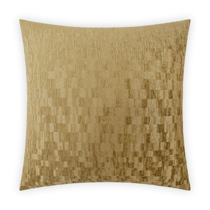 Wheat-colored pillow with a textured surface.