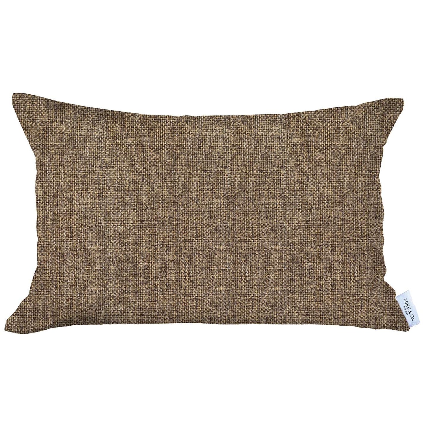 Tan Solid Lumbar Throw Pillow