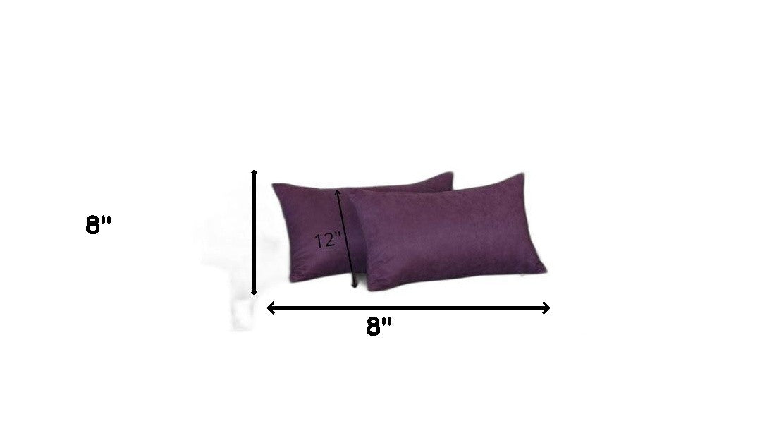 Set of 2 Purple Modern Lumbar Throw Pillows