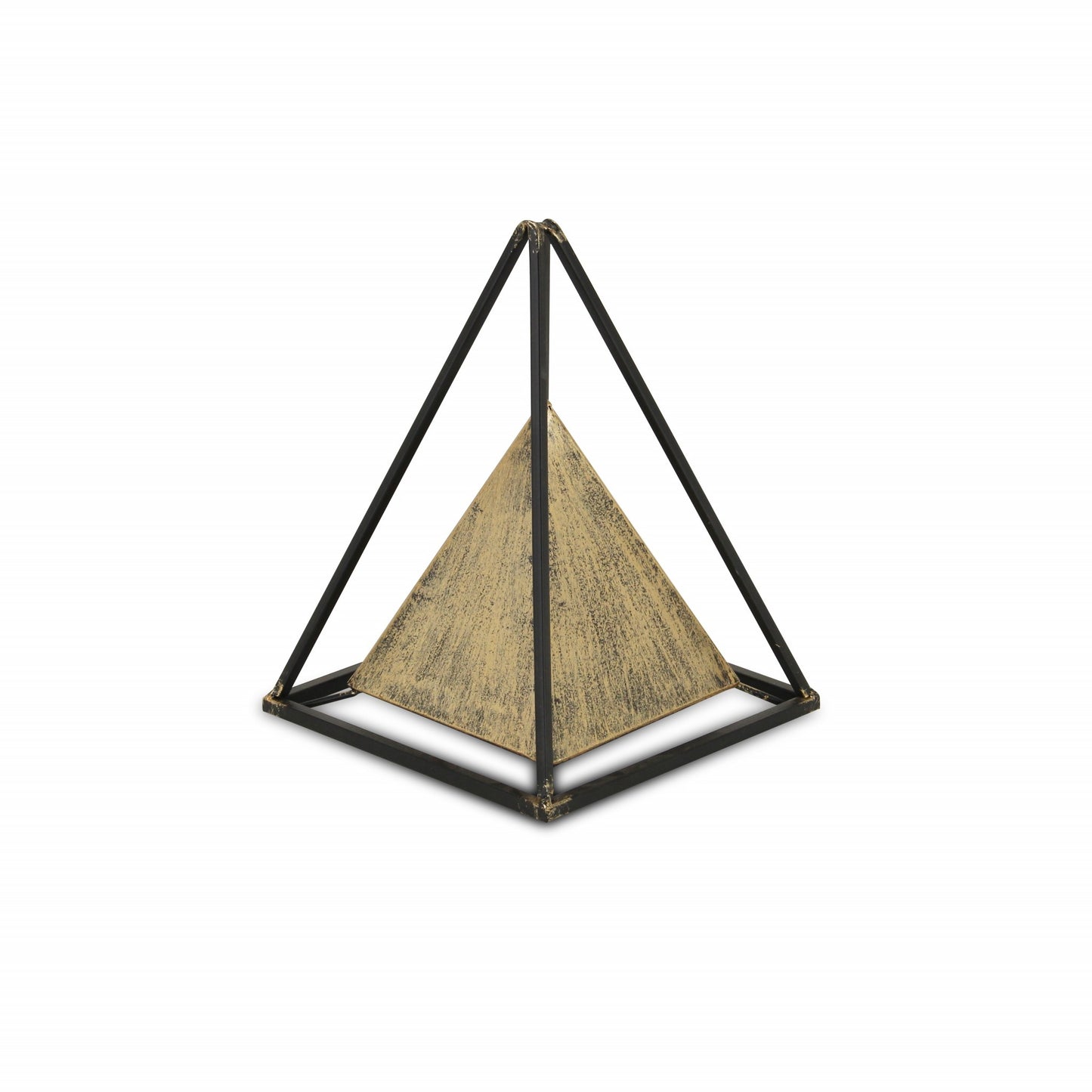 Metal Triangular Decorative Sculpture