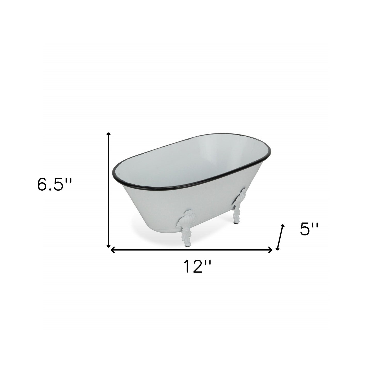 Jumbo White Bathtub Decorative Sculpture