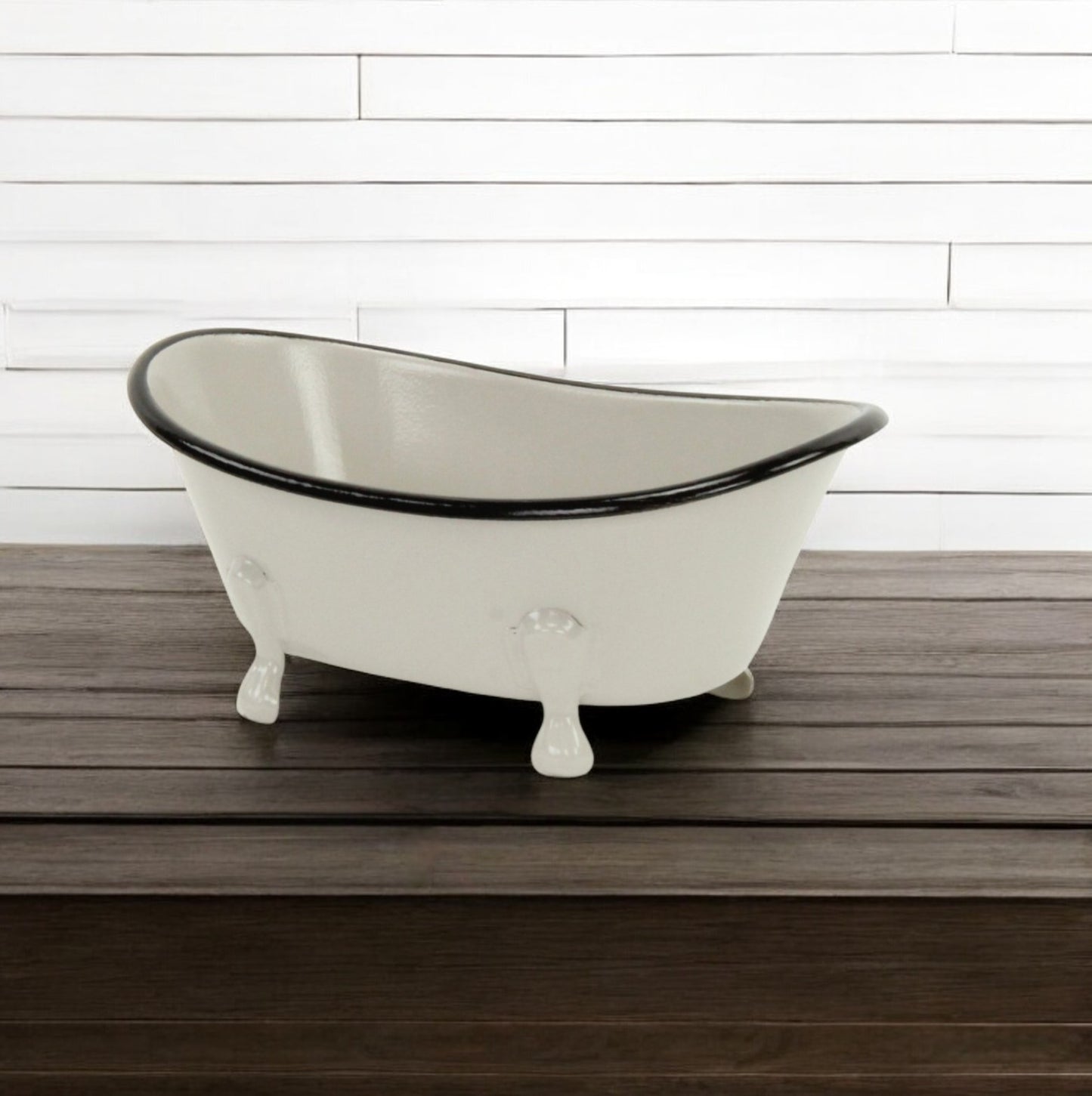 Petite Light Gray Bathtub Decor Piece