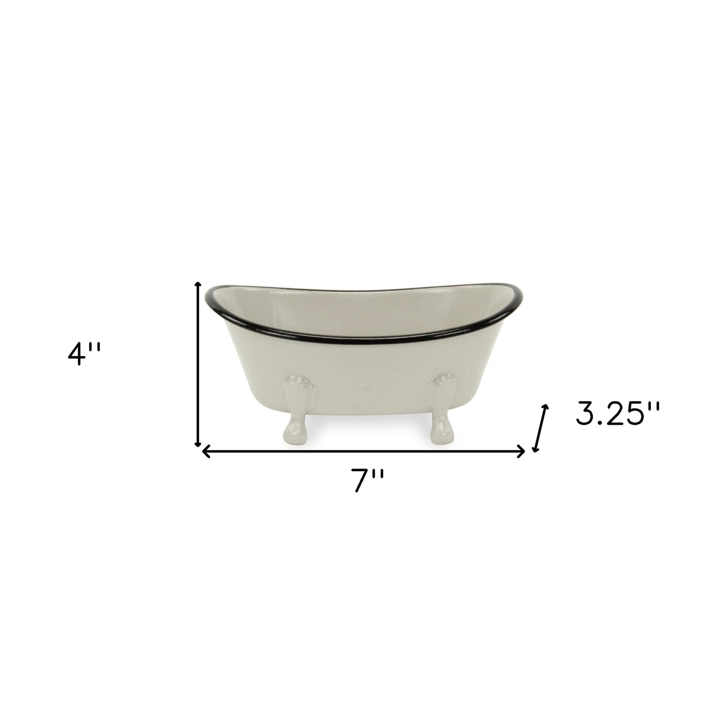 Petite Light Gray Bathtub Decor Piece