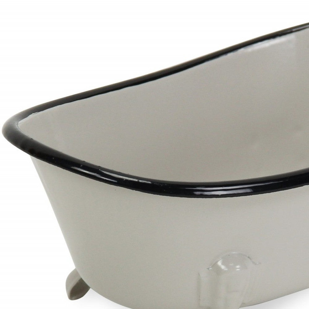 Petite Light Gray Bathtub Decor Piece