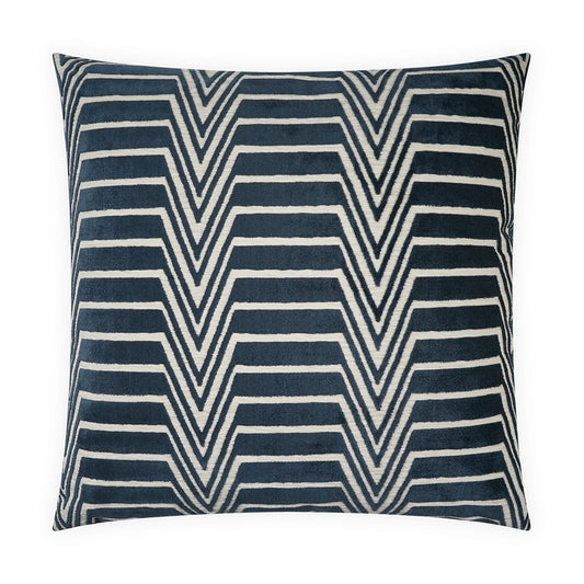 D.V. KAP HOME   24" x 24" Evora Pillow - Navy Transitional, Modern    - 3997-N-2424