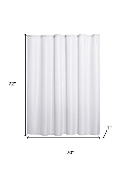Luxurious White Waffle Weave Shower Curtain