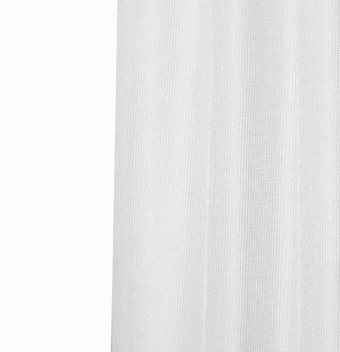 Luxurious White Waffle Weave Shower Curtain