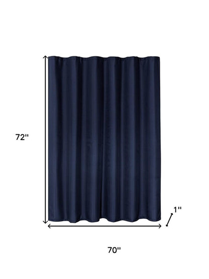 Luxurious Navy Waffle Weave Shower Curtain