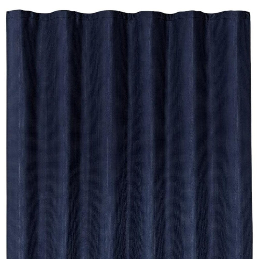 Luxurious Navy Waffle Weave Shower Curtain
