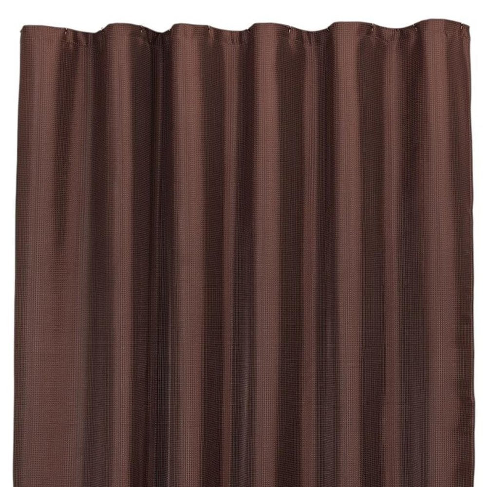 Luxurious Brown Waffle Weave Shower Curtain