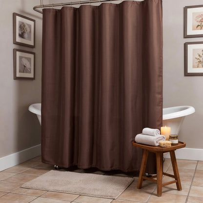 Luxurious Brown Waffle Weave Shower Curtain