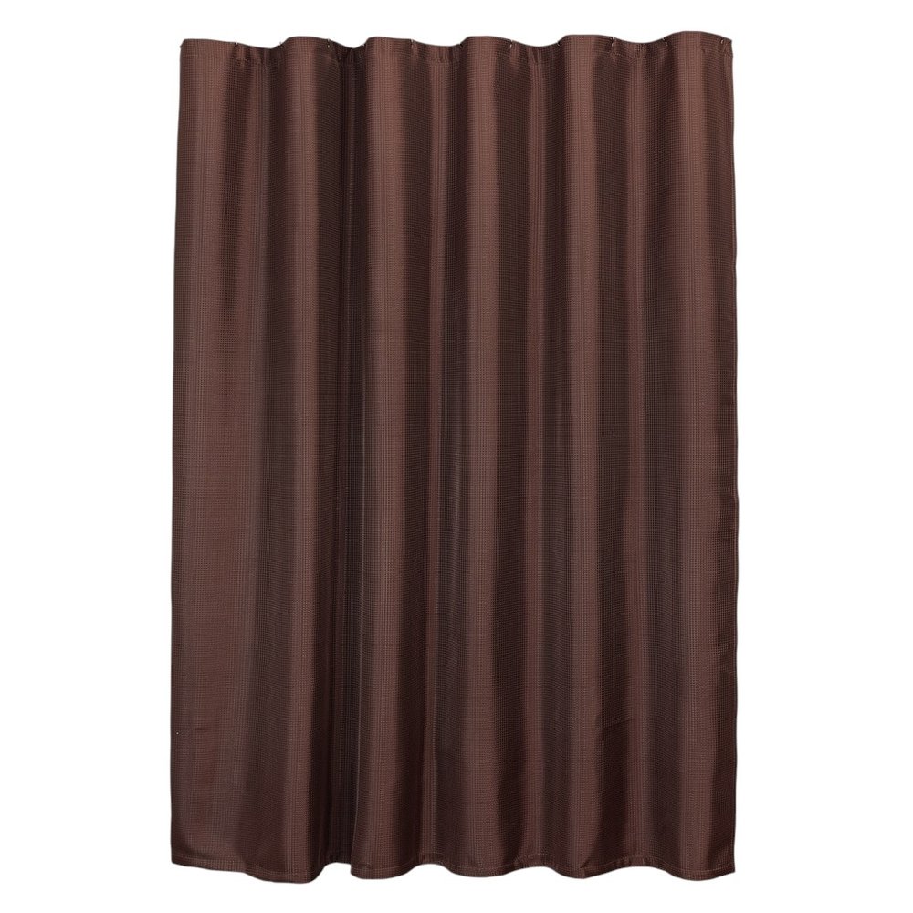 Luxurious Brown Waffle Weave Shower Curtain