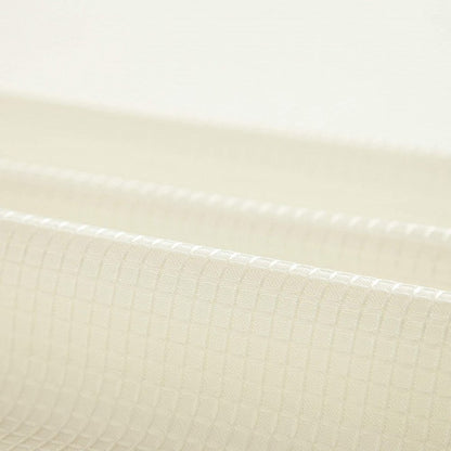 Ivory Sheer and Grid Shower Curtain and Liner Set