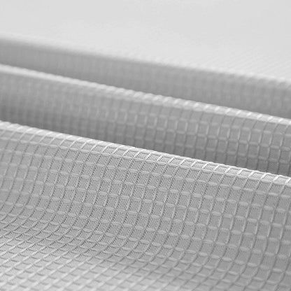 Silver Modern Grid Shower Curtain and Liner Set