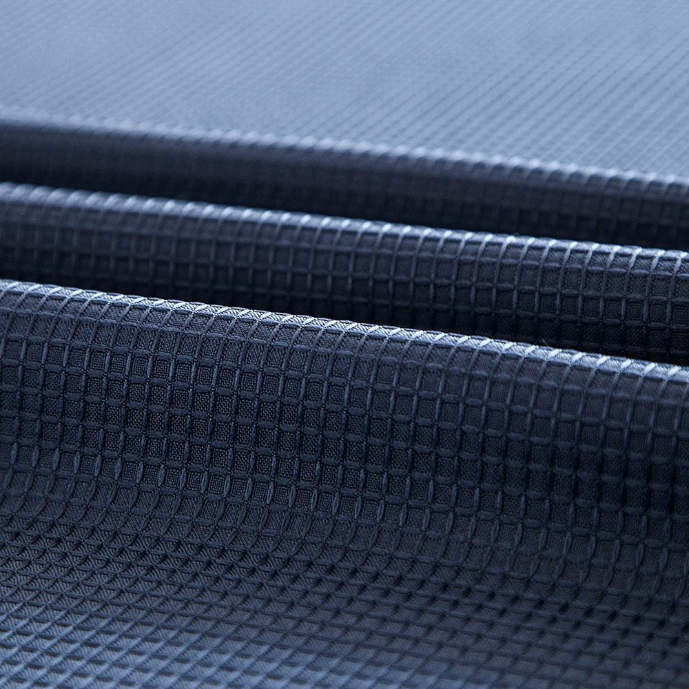 Navy Modern Grid Shower Curtain and Liner Set