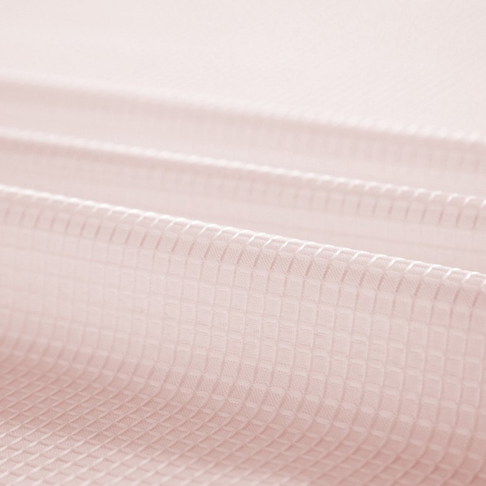 Blush Sheer and Grid Shower Curtain and Liner Set