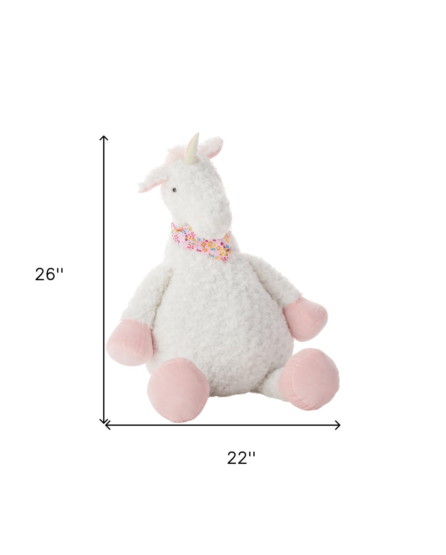 22" X 26" Ivory Unicorn Throw Pillow