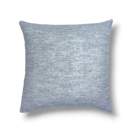 19" Grey Linen Blend Pillow Cover in Clarence House Adami – Grigio Fabric