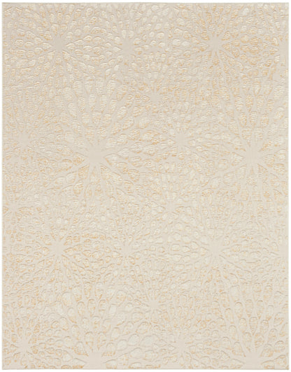 Ivory-beige fabric texture featuring raised starburst floral motifs in a subtle, repeating pattern.