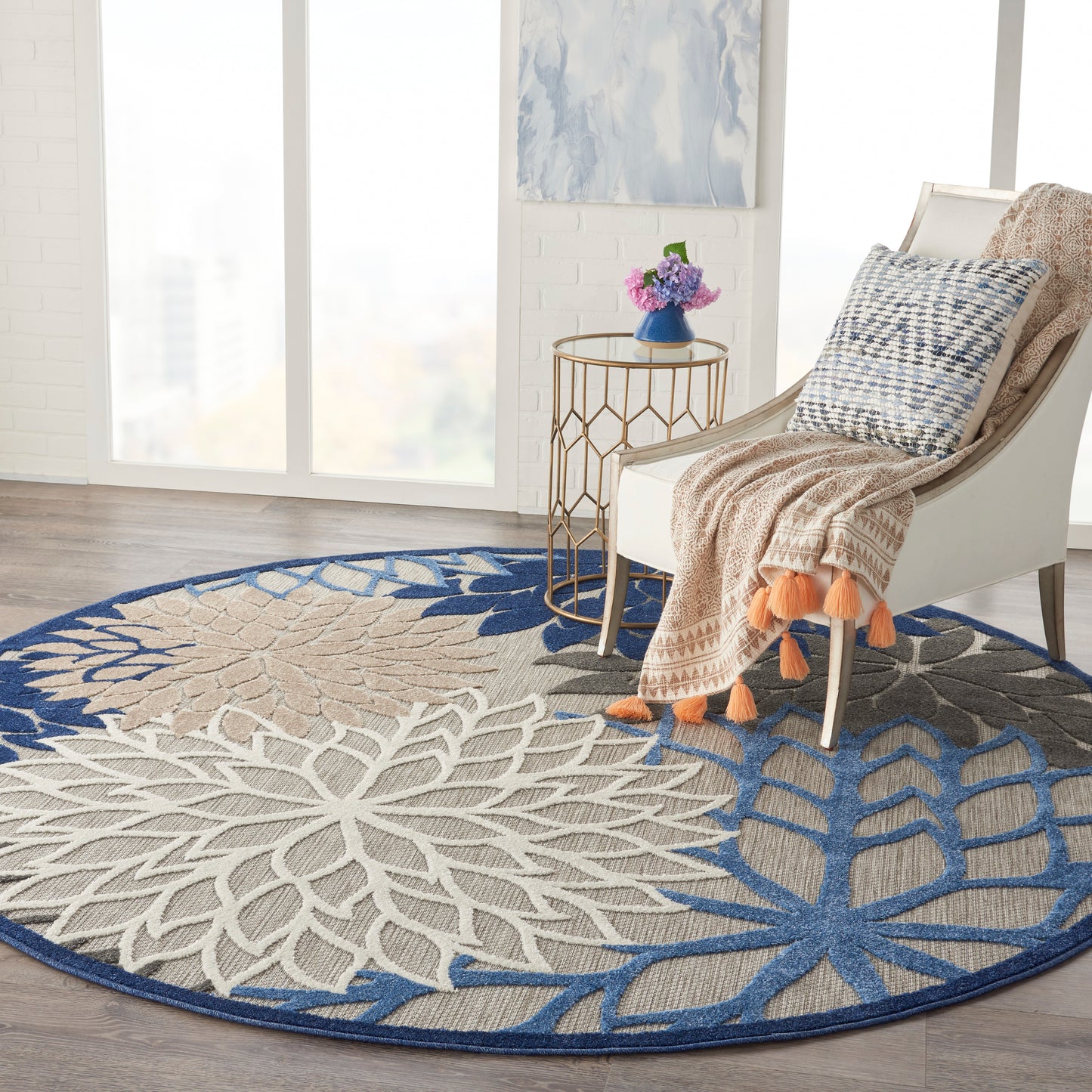 Nourison Rugs Nourison Home   Tropical 8' X Round    - 099446739919