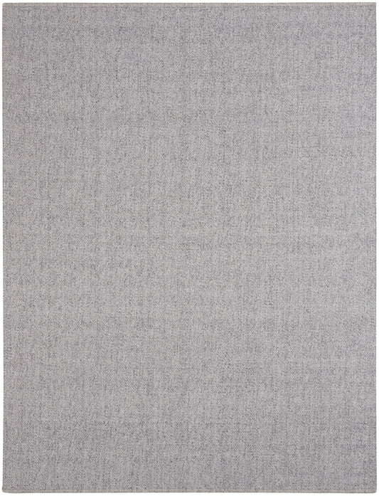 Rectangular light gray textured area rug with a subtle woven pattern, modern and versatile.