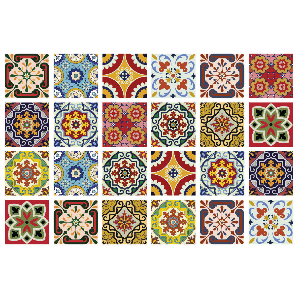 7" X 7" Mediterra Mosaic Peel and Stick Tiles