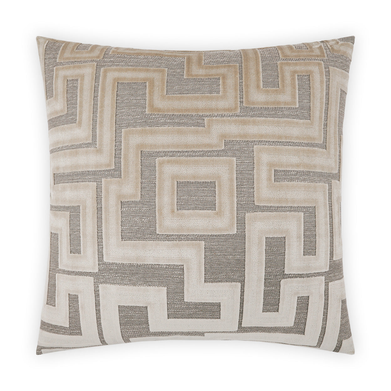 D.V. KAP HOME   24" x 24" Modernist Pillow - Oat Geometric, Transitional     - 4002-O-2424