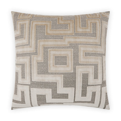 D.V. KAP HOME   24" x 24" Modernist Pillow - Oat Geometric, Transitional     - 4002-O-2424