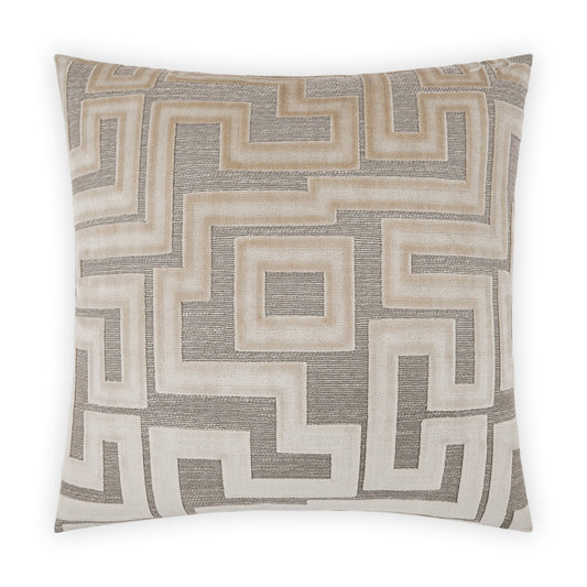 D.V. KAP HOME   24" x 24" Modernist Pillow - Oat Geometric, Transitional     - 4002-O-2424