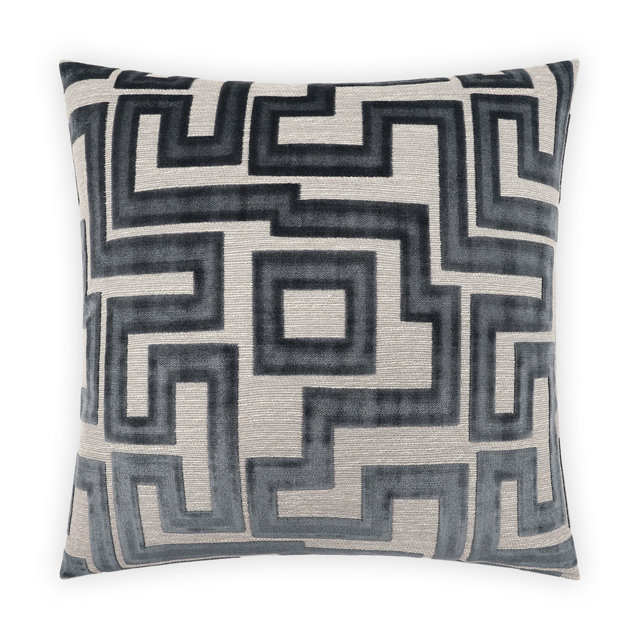 D.V. KAP HOME   24" x 24" Modernist Pillow - Steel Geometric, Transitional     - 4002-S-2424