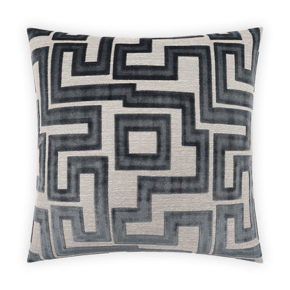D.V. KAP HOME   24" x 24" Modernist Pillow - Steel Geometric, Transitional     - 4002-S-2424